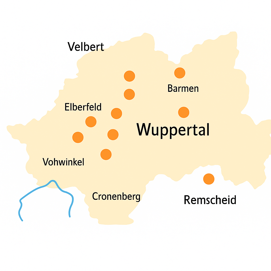 Karte von den Standorten Karte von den Standorten